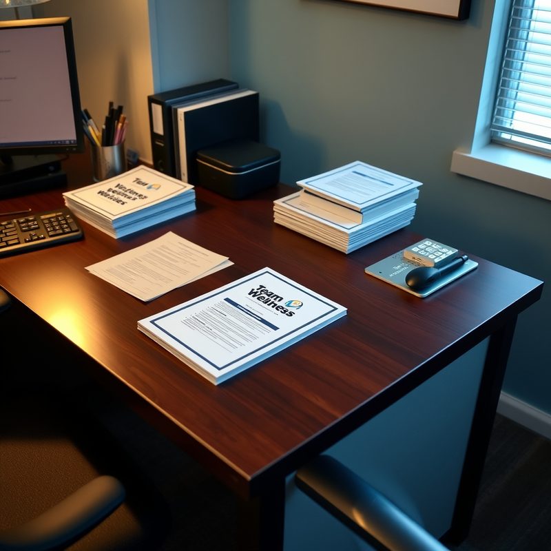 Front desk and new-patient paperwork at Team Wellness